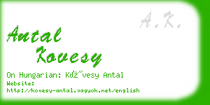 antal kovesy business card